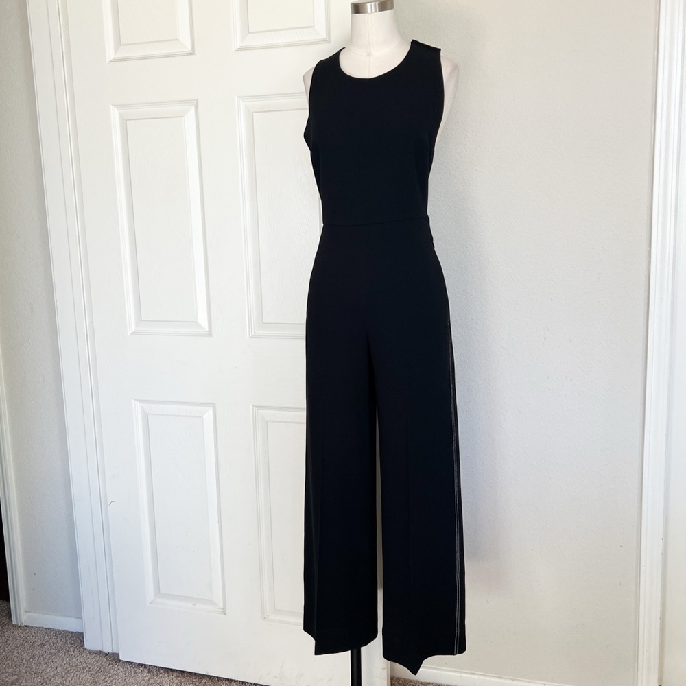 THEORY Black Crisscross Straps Jumpsuit - Picture 5 of 11